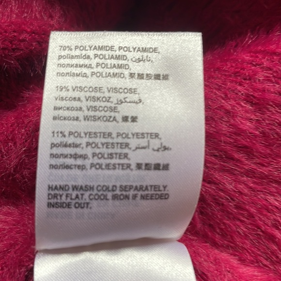 Bebe Sangria Fuzzy Rhinestone Sweater - Picture 5 of 7